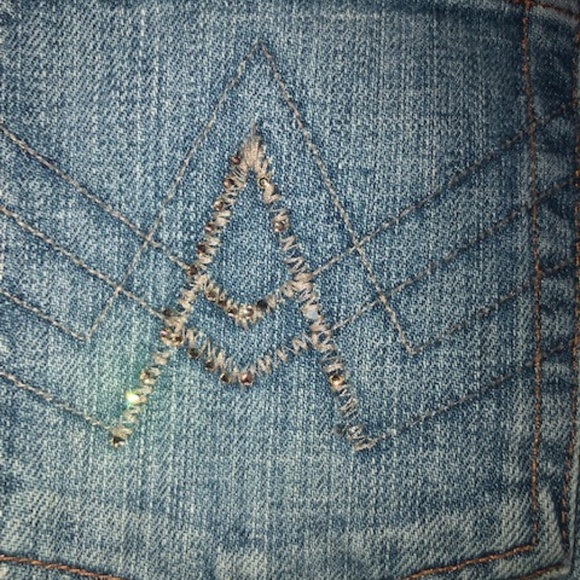 7 For all Mankind Capri light denim Stretch Jeans size 30 w/22" inseam - Picture 6 of 9